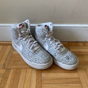 Nike Air Force One High Top All-Over Just Do It Logo